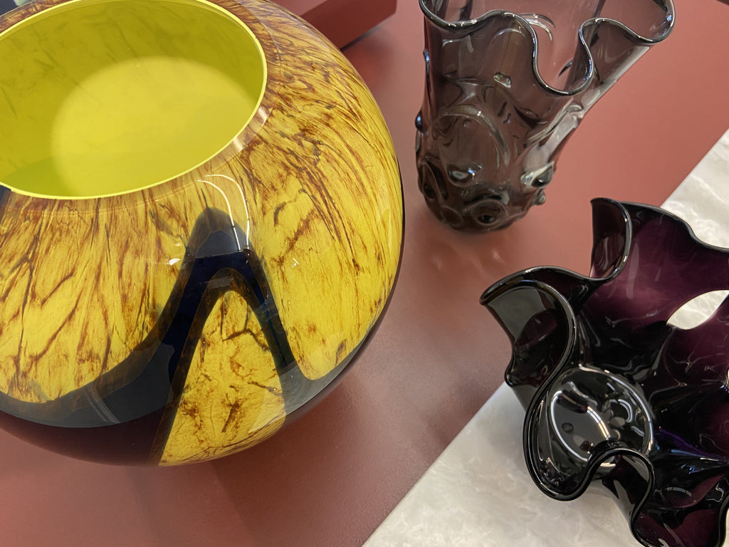 Black swirl sun - glass vase Homeware Days of Tumult 