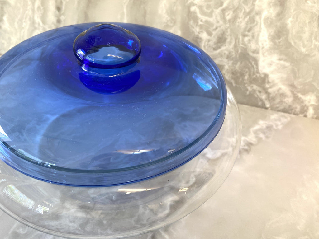 Bonbonnière / jewelry keeper - kings blue glass Homeware Days of Tumult 