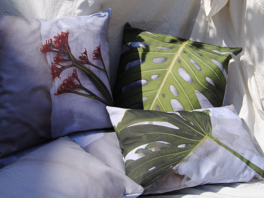 Cloudy Monstera - outdoor cushion Pillow Days of Tumult 