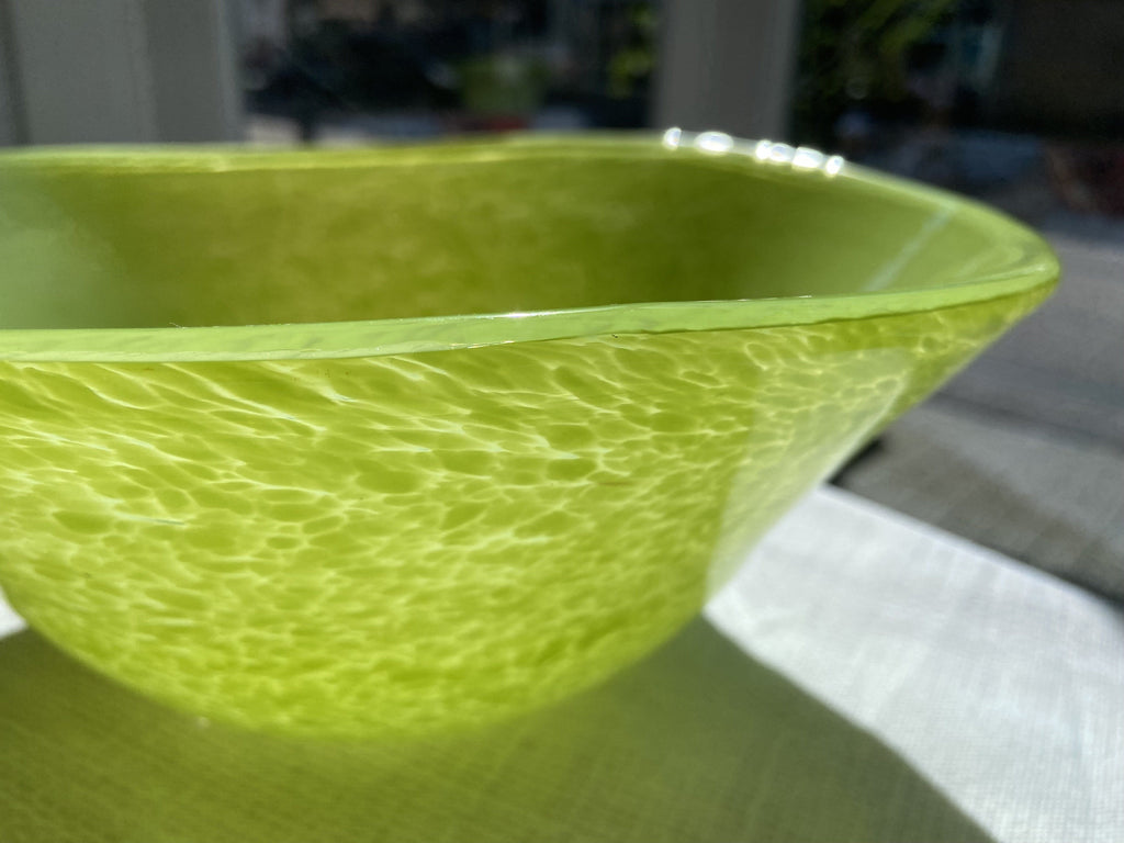 Glass bowl - lime green Homeware Days of Tumult 