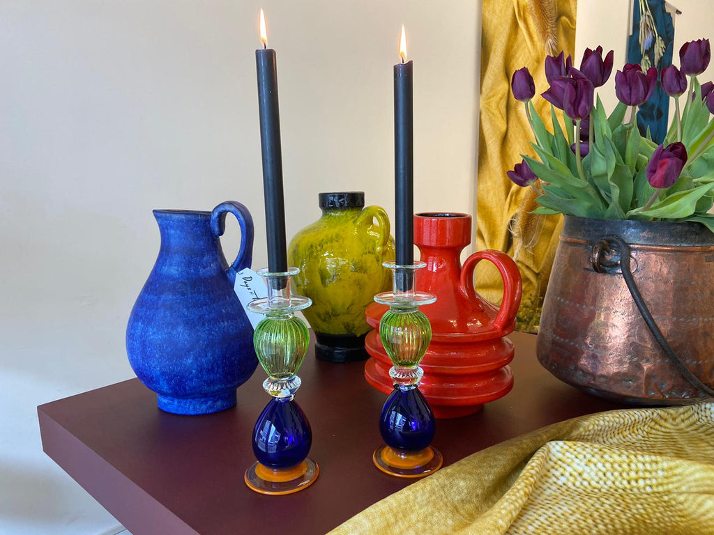 Glass Candleholder Multicolored Homeware Days of Tumult 