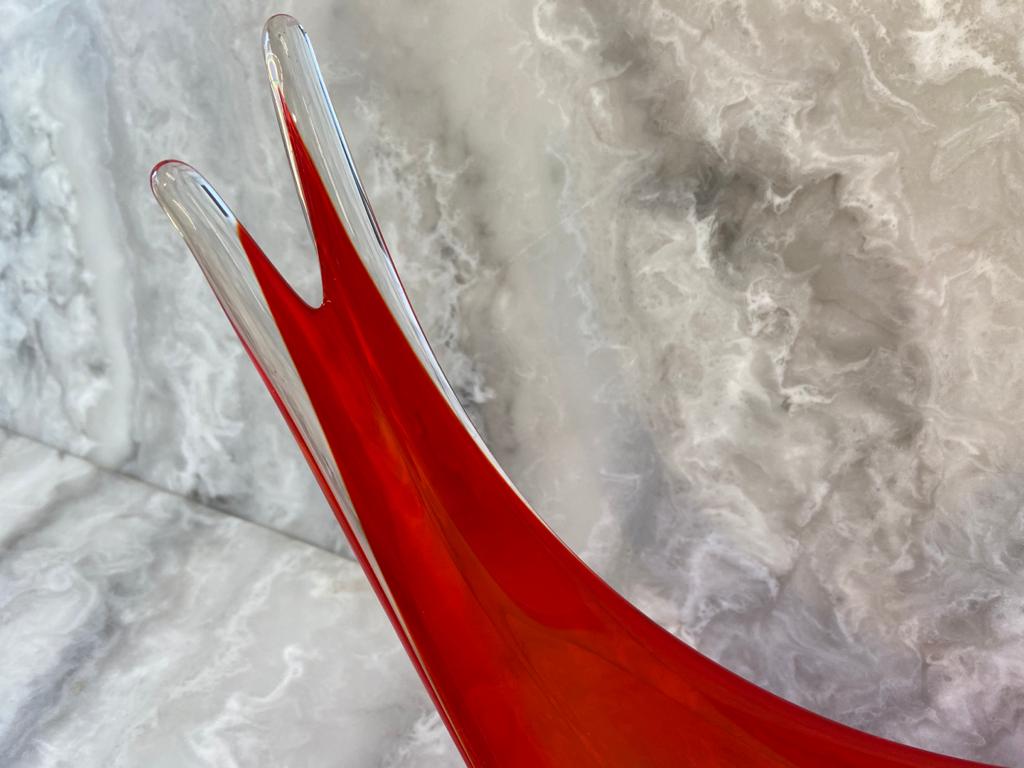 Glass centrepiece - red 'Delvenne' Homeware Days of Tumult 