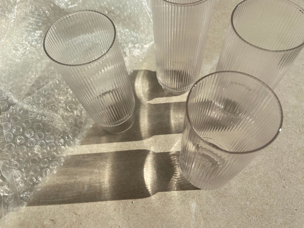 Glasses long drink- transparent glass set of 4 Homeware Days of Tumult 