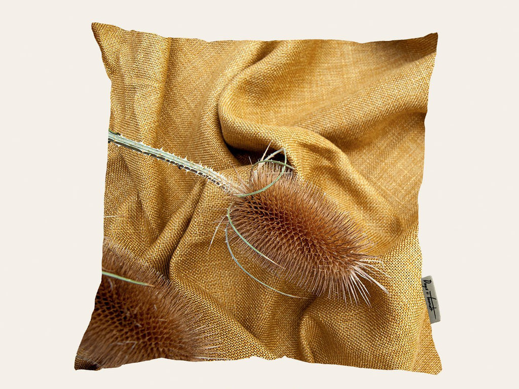 Golden Season - square cotton cushion Pillow Days of Tumult 