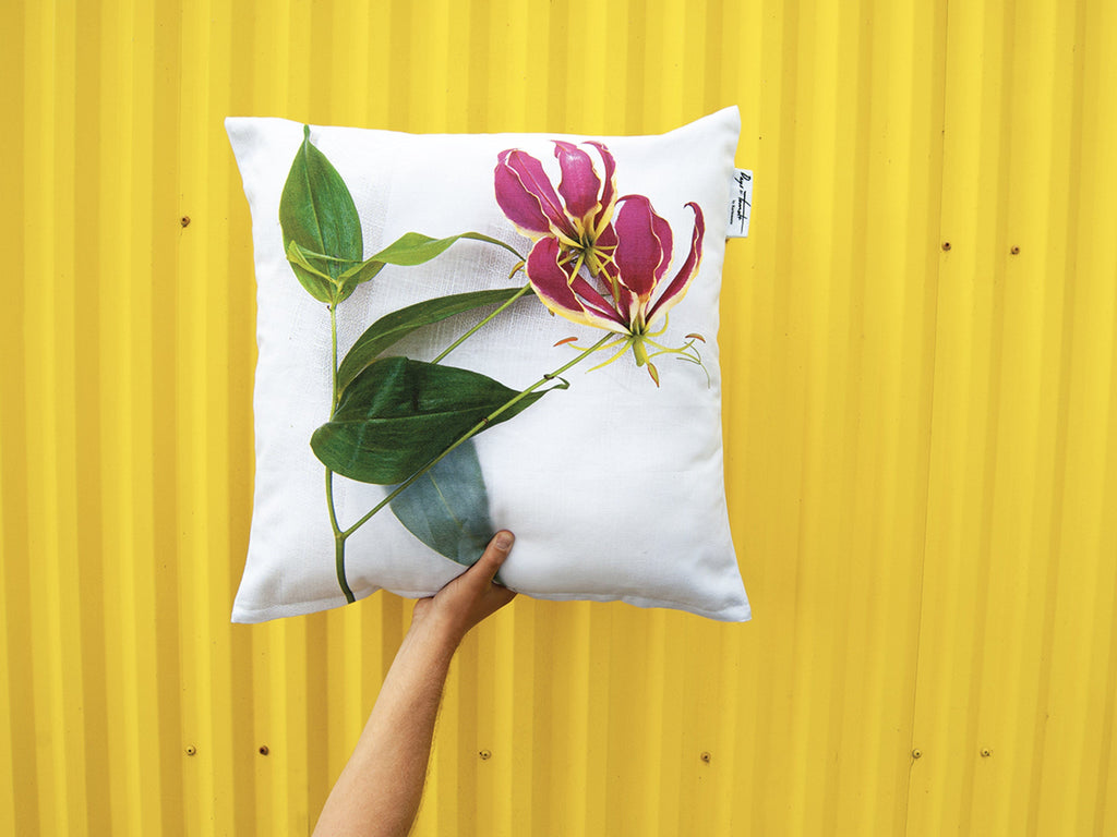 Lillies on Fire - outdoor cushion Pillow Days of Tumult 