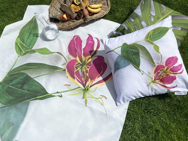 Lillies on Fire - outdoor cushion Pillow Days of Tumult 