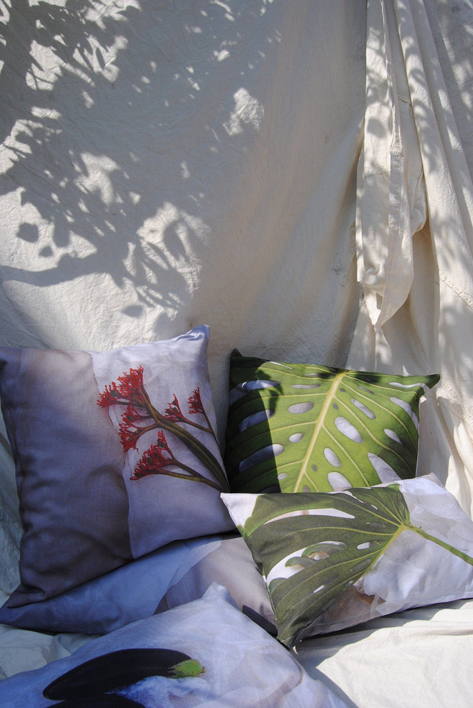 Monstera Void - outdoor cushion Pillow Days of Tumult 