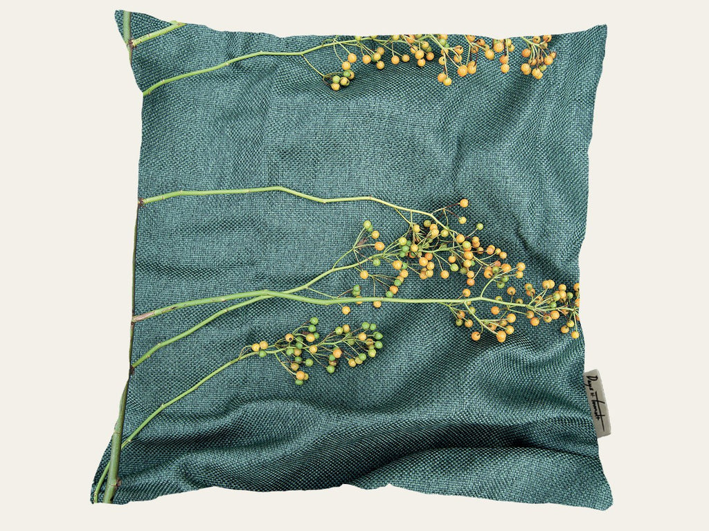 Serene Twigs - square cotton cushion Pillow Days of Tumult 