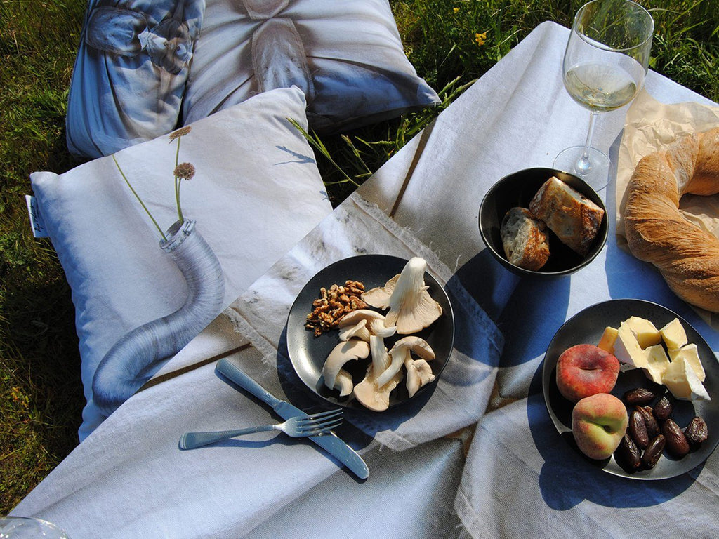 Straw of Silver - square outdoor cushion Pillow Days of Tumult 