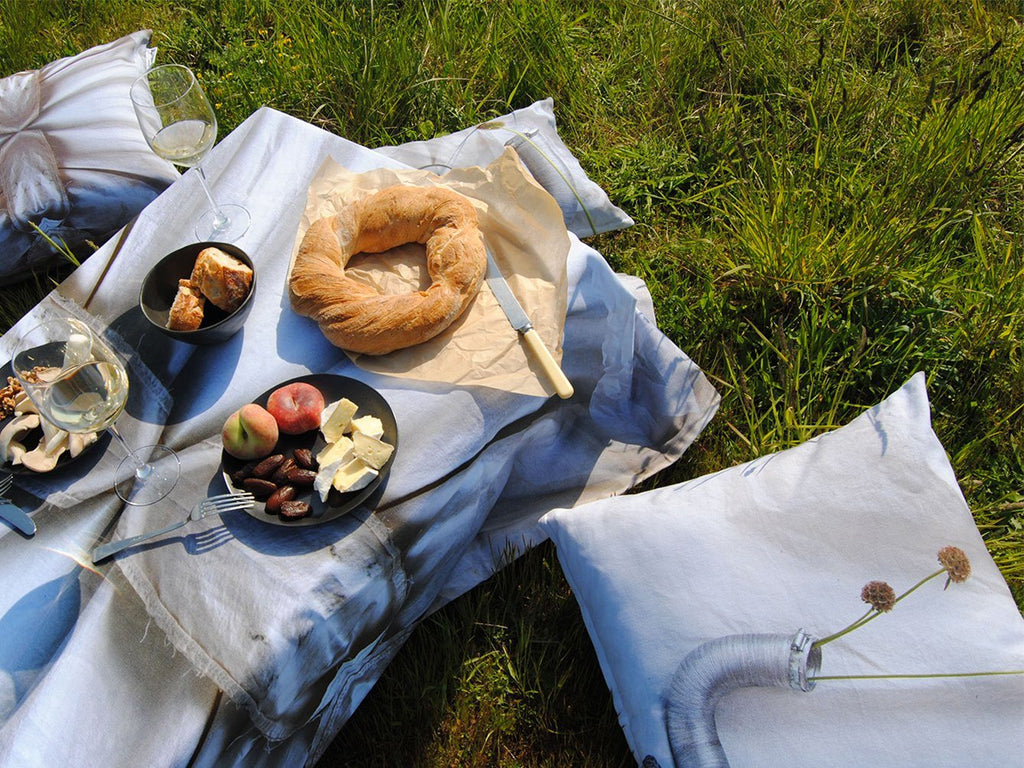 Straw of Silver - square outdoor cushion Pillow Days of Tumult 