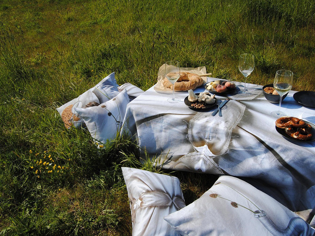 Straw of Silver - square outdoor cushion Pillow Days of Tumult 
